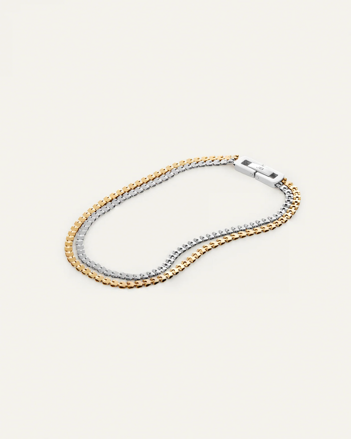 DOUBLE AMALFI ANKLET M (TWO TONE) - JENNY BIRD