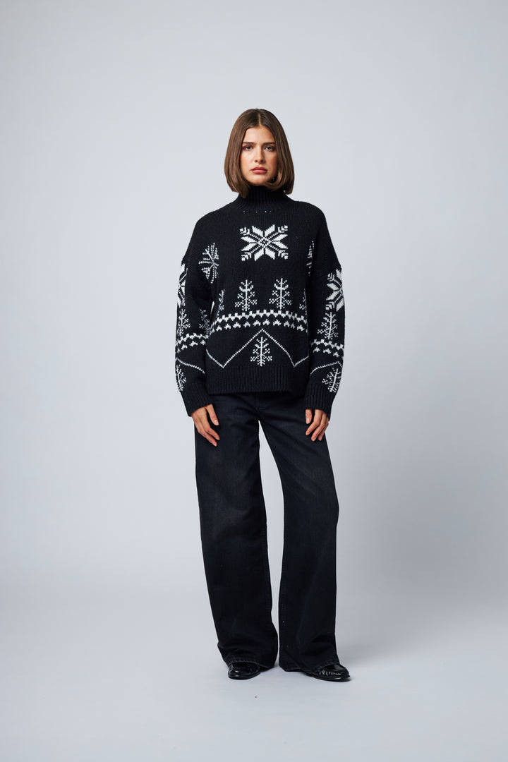 JEMIMA SWEATER (BLACK DIAMOND) - LINE