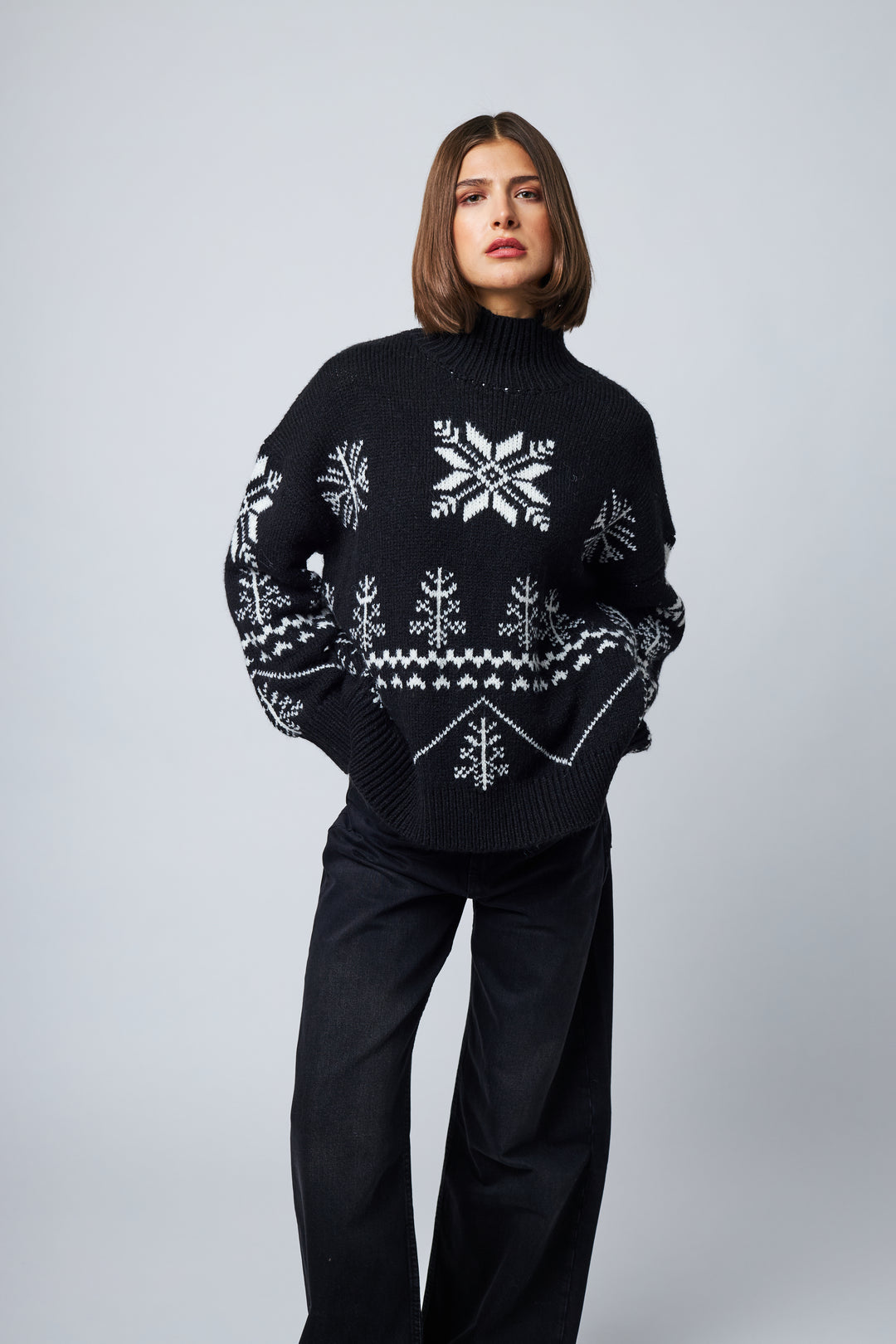 JEMIMA SWEATER (BLACK DIAMOND) - LINE