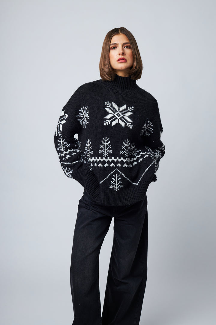 JEMIMA SWEATER (BLACK DIAMOND) - LINE