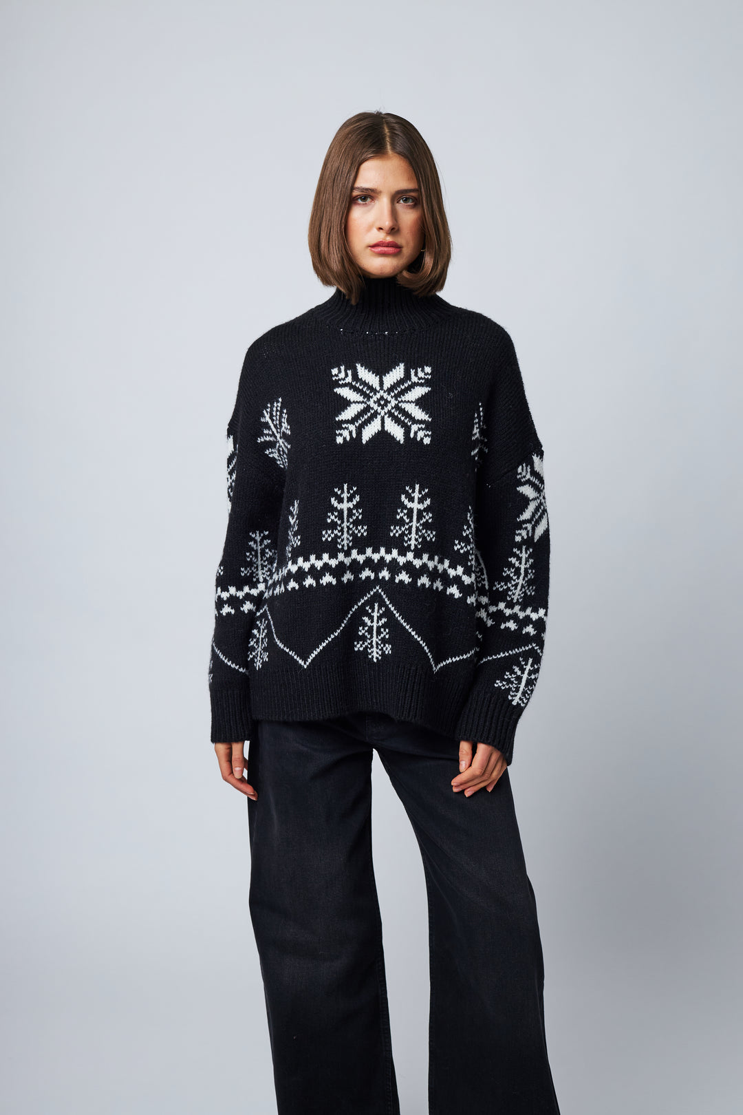 JEMIMA SWEATER (BLACK DIAMOND) - LINE