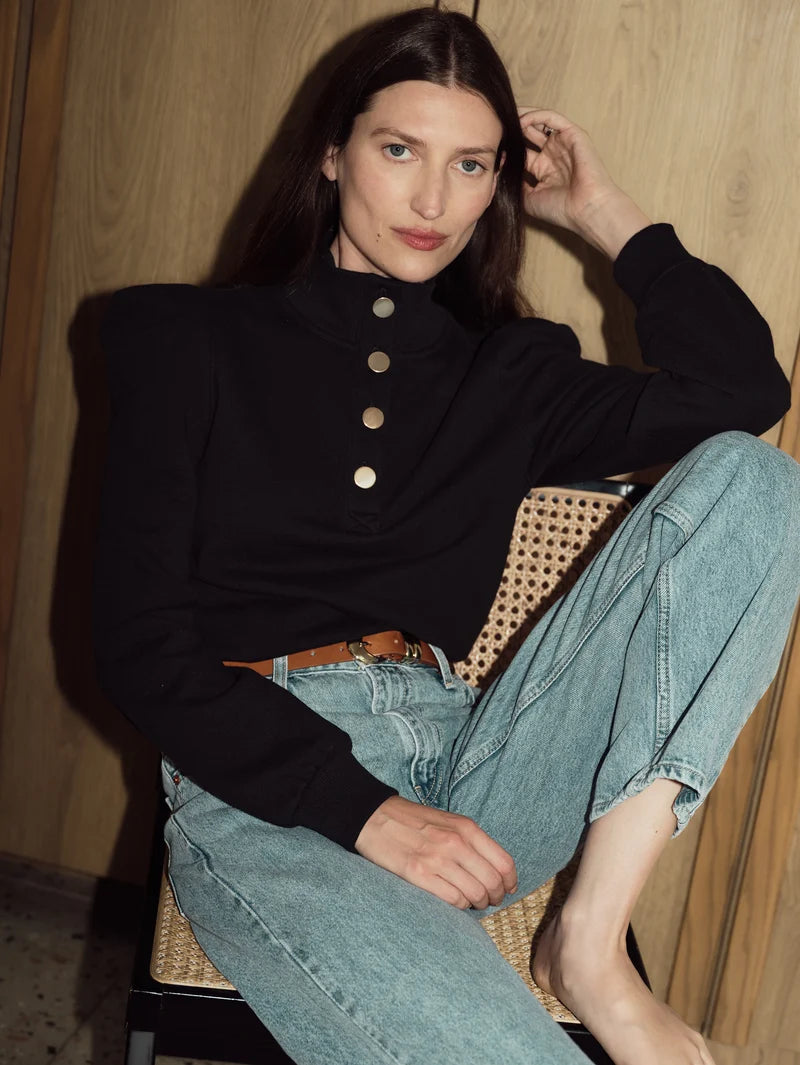 JESSIE SWEATSHIRT (JET BLACK) - NATION