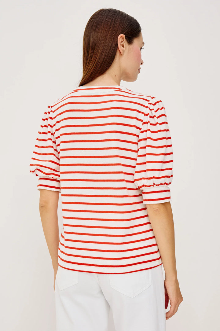 JEWEL TOP (SCARLET IVORY STRIPE) - RAILS