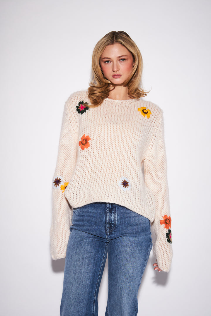 JILLY FLORAL MOTIF SWEATER (RUSTIC GARDEN) - JOHN+JENN