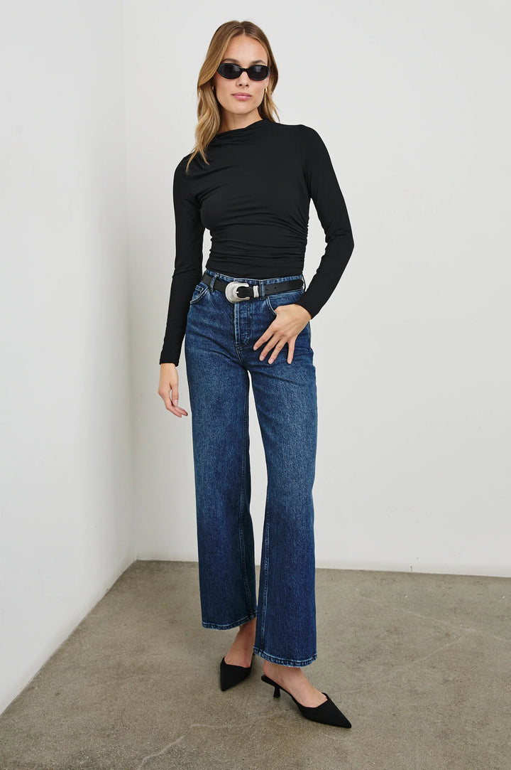 JOELLE MOCK NECK TOP (BLACK) - RAILS