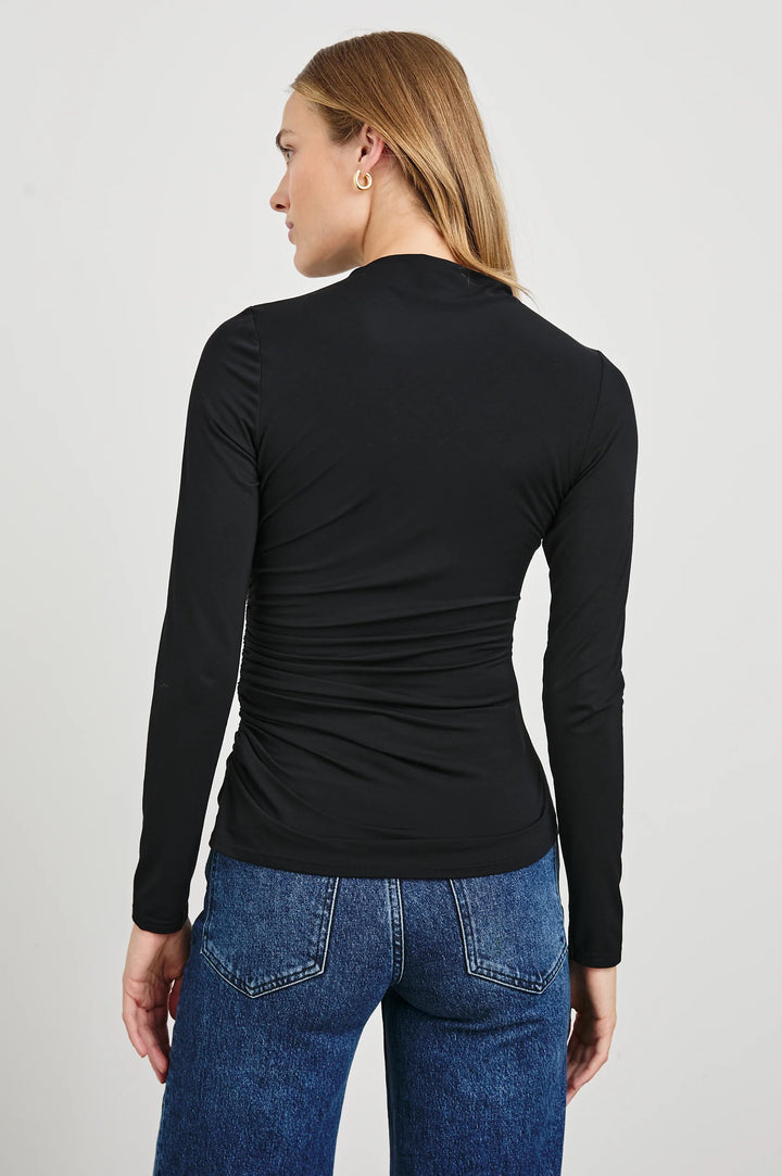 JOELLE MOCK NECK TOP (BLACK) - RAILS