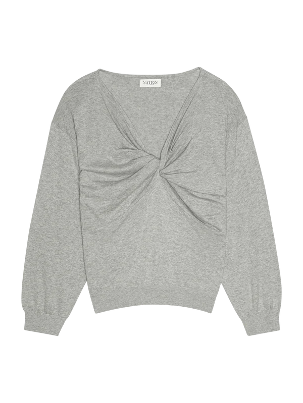 JOLIE SWEATER (HEATHER GREY) - NATION