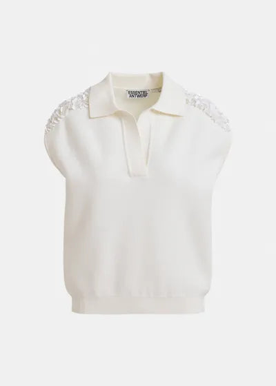 ON MY SHOULDER POLO (OFF WHITE) - ESSENTIAL ANTWERP
