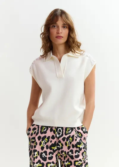ON MY SHOULDER POLO (OFF WHITE) - ESSENTIAL ANTWERP