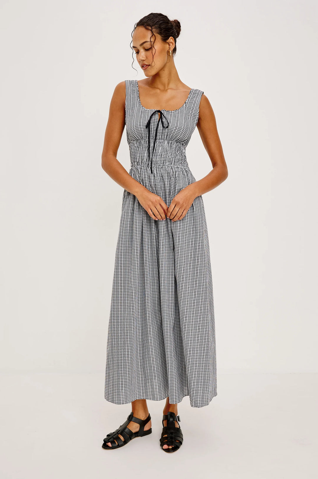 JORDIE DRESS (BLACK GINGHAM) - RAILS