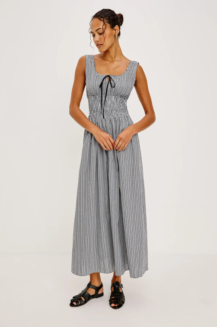 JORDIE DRESS (BLACK GINGHAM) - RAILS