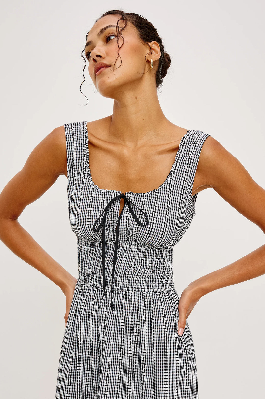 JORDIE DRESS (BLACK GINGHAM) - RAILS