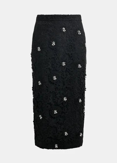 JOURGET SEE YOU LACE SKIRT (BLACK) - ESSENTIAL ANTWERP