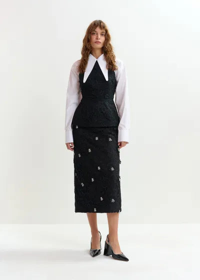 JOURGET SEE YOU LACE SKIRT (BLACK) - ESSENTIAL ANTWERP