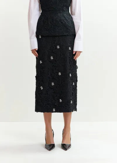 JOURGET SEE YOU LACE SKIRT (BLACK) - ESSENTIAL ANTWERP