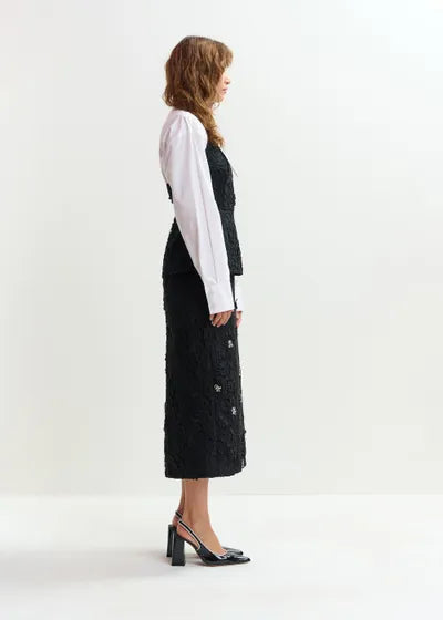JOURGET SEE YOU LACE SKIRT (BLACK) - ESSENTIAL ANTWERP