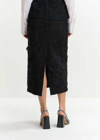 JOURGET SEE YOU LACE SKIRT (BLACK) - ESSENTIAL ANTWERP