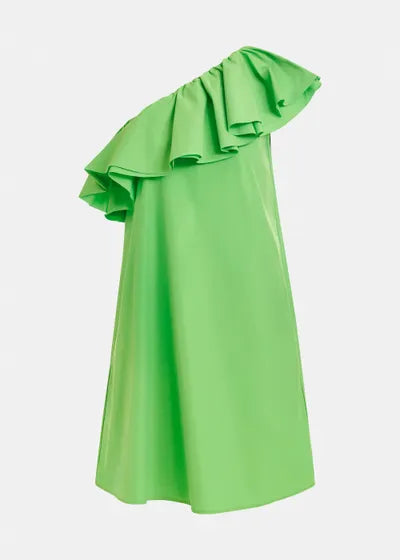 JUICER ASYMMETRICAL ONE SHOULDER DRESS (GREEN) - ESSENTIAL ANTWERP