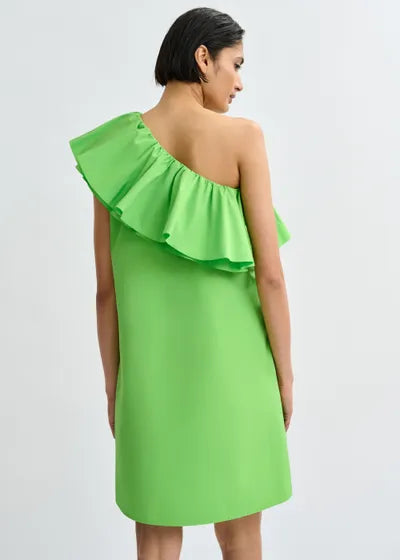 JUICER ASYMMETRICAL ONE SHOULDER DRESS (GREEN) - ESSENTIAL ANTWERP