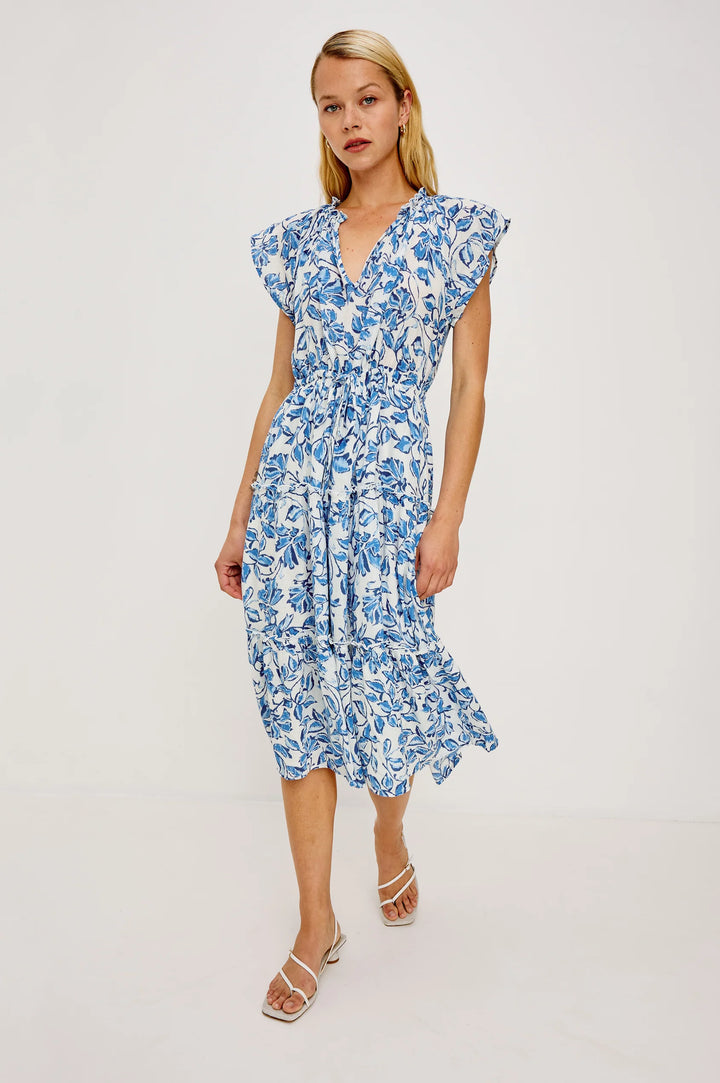 JUNI LINEN MAXI DRESS (AZURE JASMINE) - RAILS
