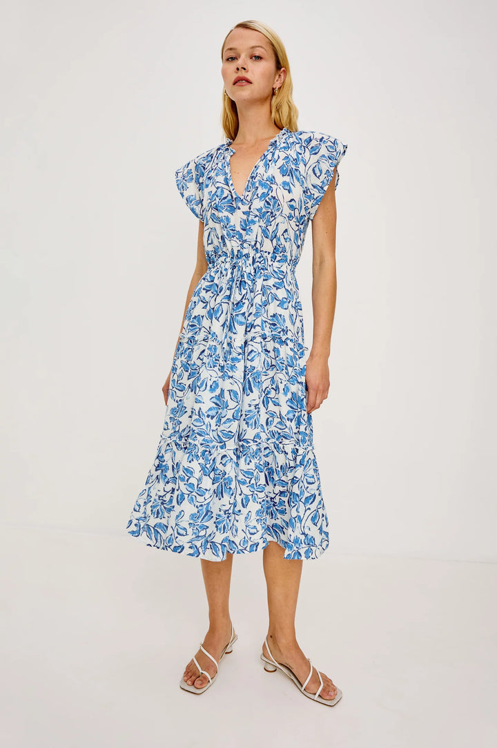JUNI LINEN MAXI DRESS (AZURE JASMINE) - RAILS