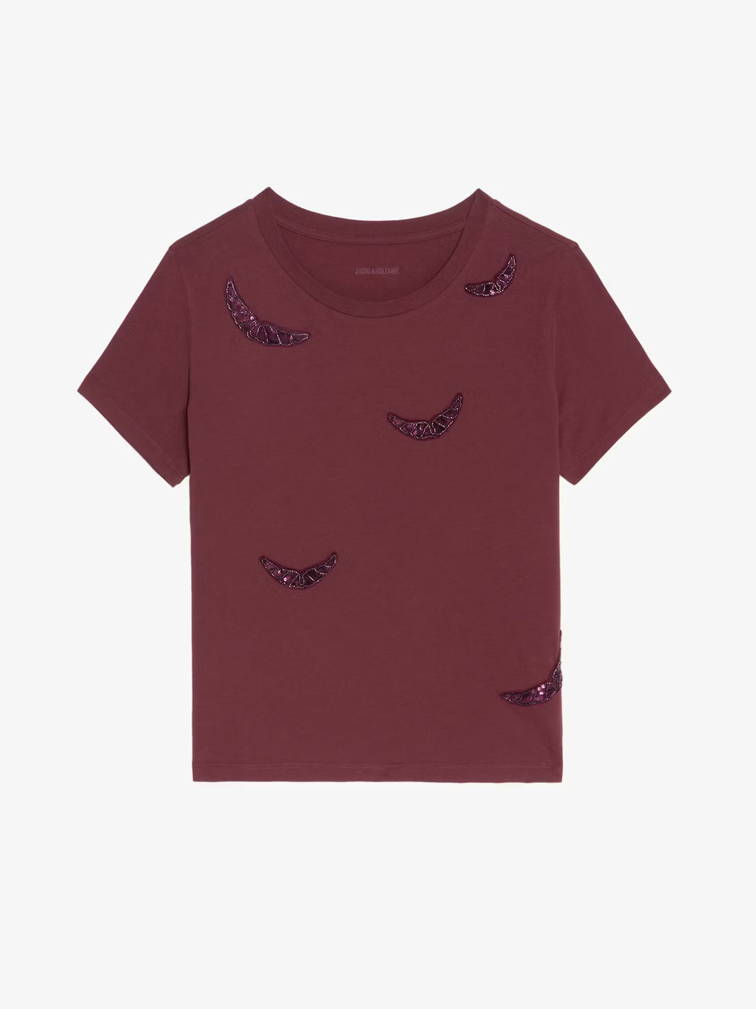 ALYS EMBROIDERY WINGS T-SHIRT (BURGUNDY) - ZADIG & VOLTAIRE