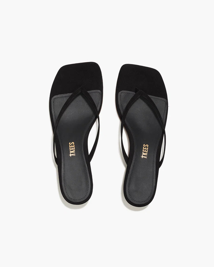 JULIA SUEDE SQUARE TOE (BLACK) - TKEES