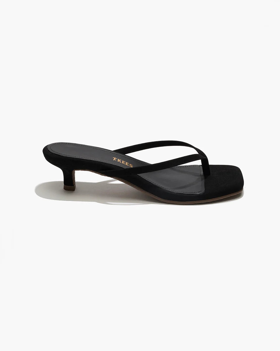 JULIA SUEDE SQUARE TOE (BLACK) - TKEES