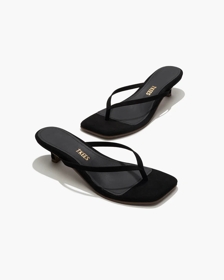JULIA SUEDE SQUARE TOE (BLACK) - TKEES