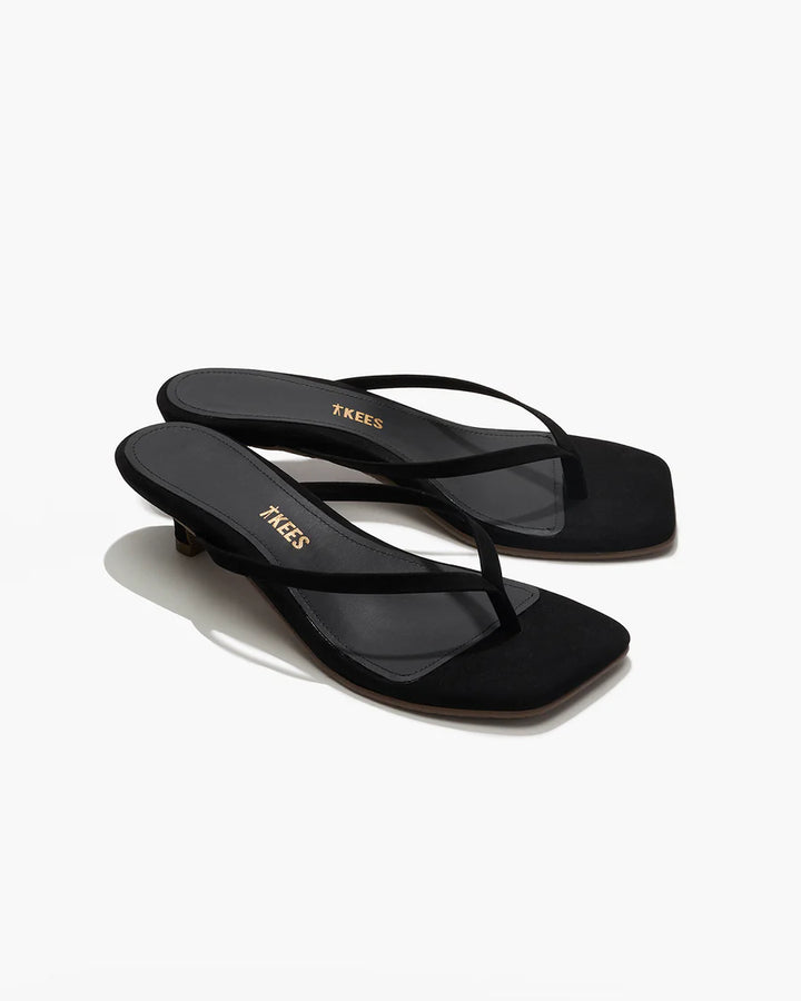JULIA SUEDE SQUARE TOE (BLACK) - TKEES