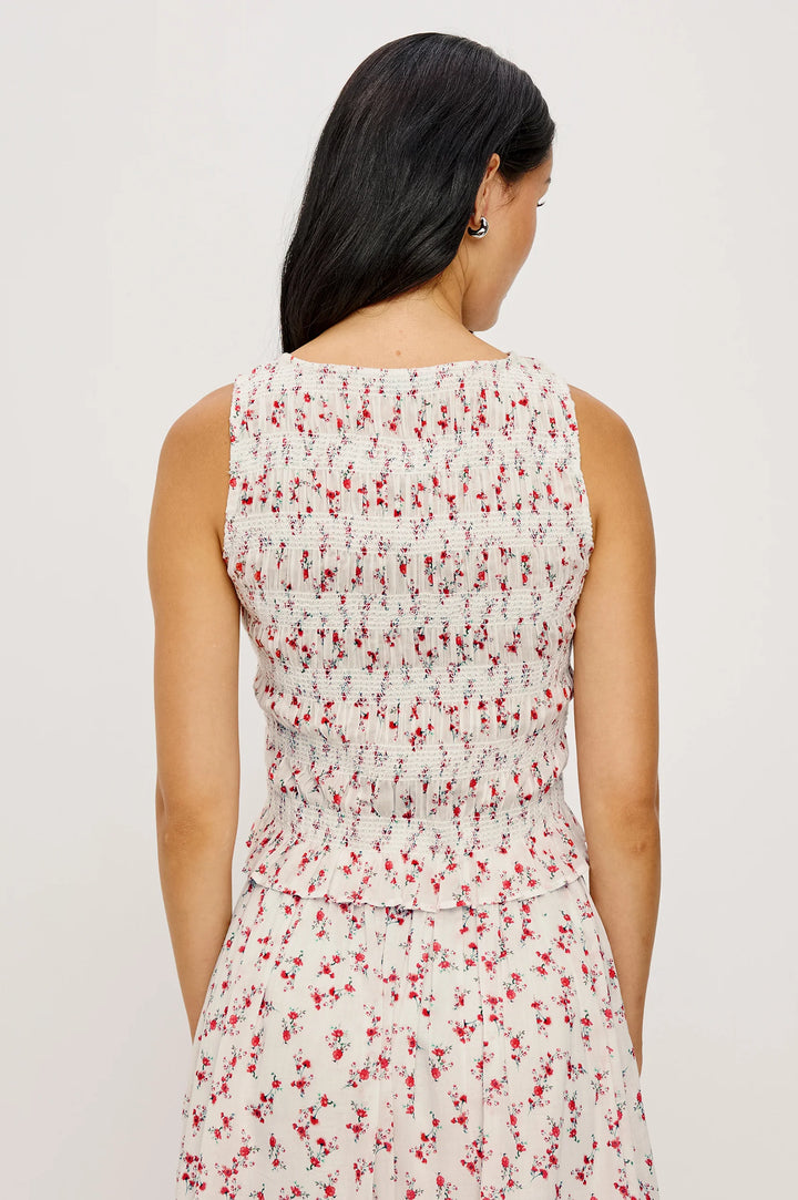 KANE SMOCKED TOP (ROUGE ROMANTIC) - RAILS
