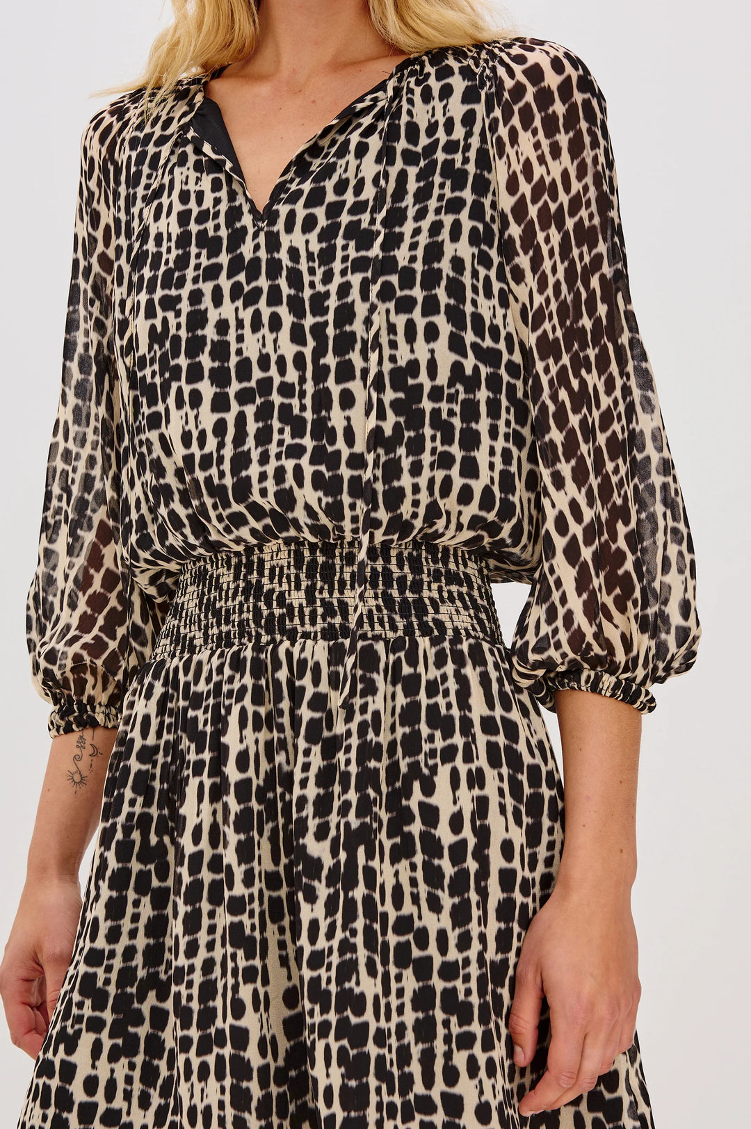 KARI DRESS (SPOTTED SHIBORI) - RAILS