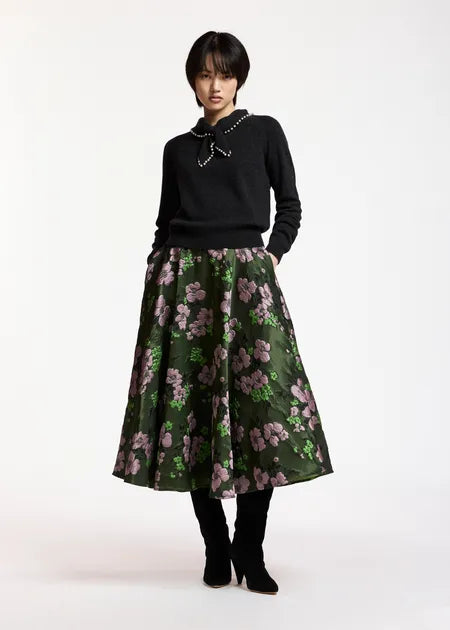 KASA WOOL CASHMERE SWEATER W/ PEARL COLLAR (BLACK) - ESSENTIAL ANTWERP