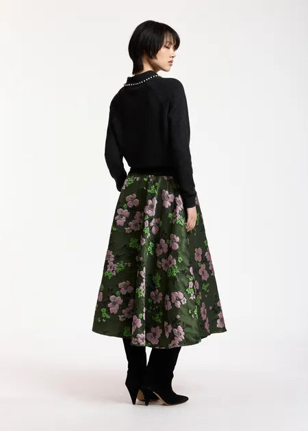 KASA WOOL CASHMERE SWEATER W/ PEARL COLLAR (BLACK) - ESSENTIAL ANTWERP