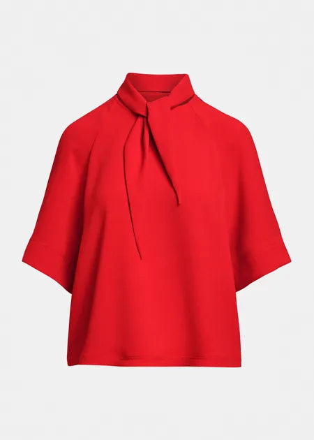 KASSIE SCARF COLLAR SHIRT (FIRESTARTER) - ESSENTIAL ANTWERP
