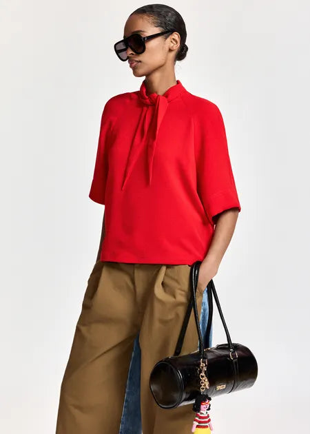 KASSIE SCARF COLLAR SHIRT (FIRESTARTER) - ESSENTIAL ANTWERP