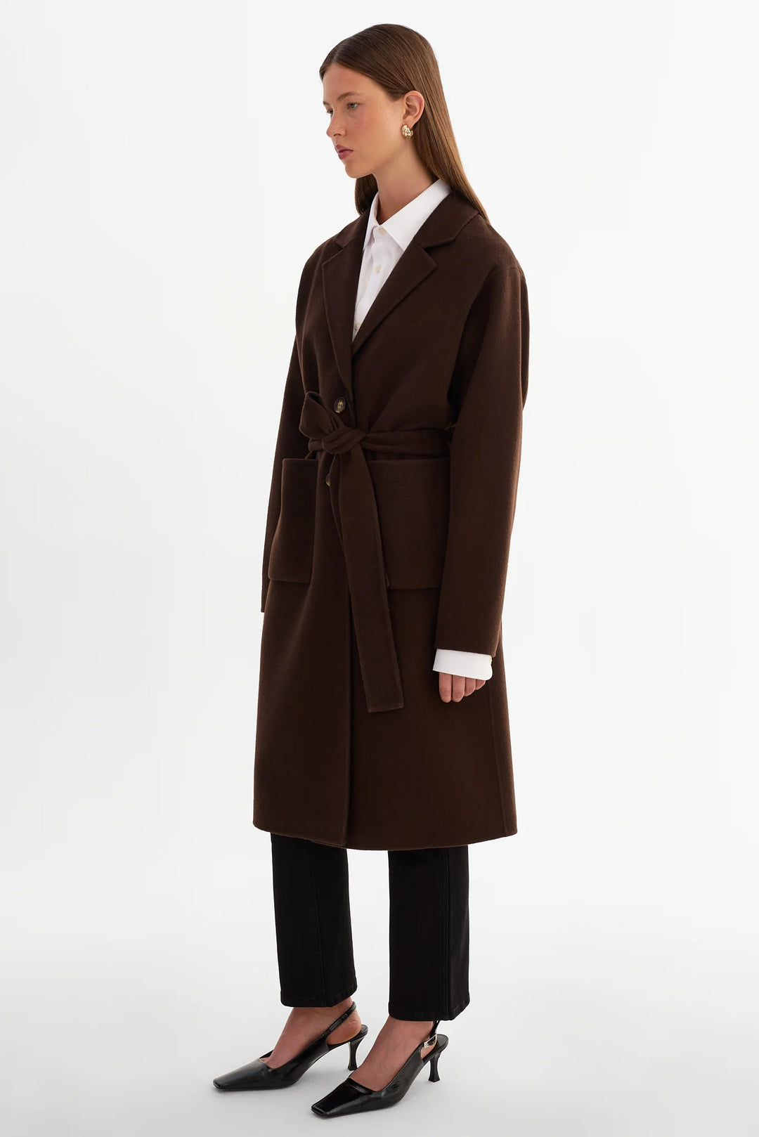 KATIE REVERSIBLE WOOL COAT (BROWN/BLACK) - LAMARQUE