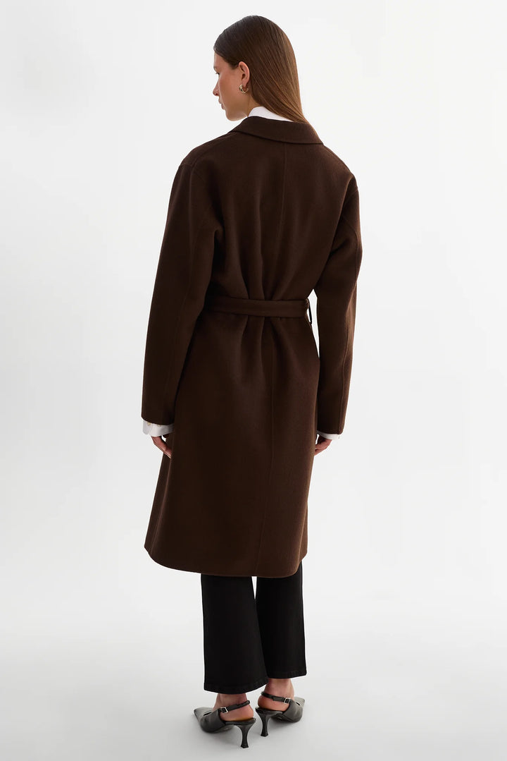 KATIE REVERSIBLE WOOL COAT (BROWN/BLACK) - LAMARQUE