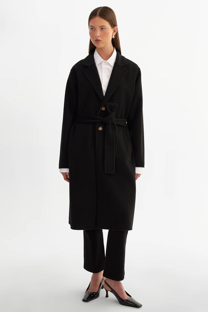 KATIE REVERSIBLE WOOL COAT (BROWN/BLACK) - LAMARQUE