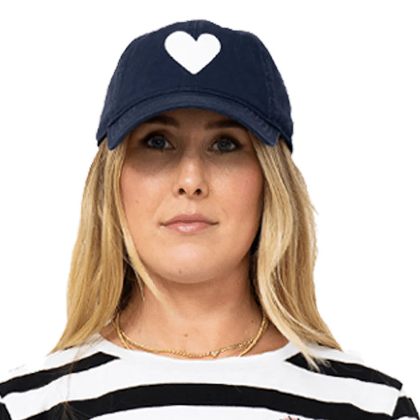 KR BASEBALL HEART HAT (INDIGO) - KERRI ROSENTHAL