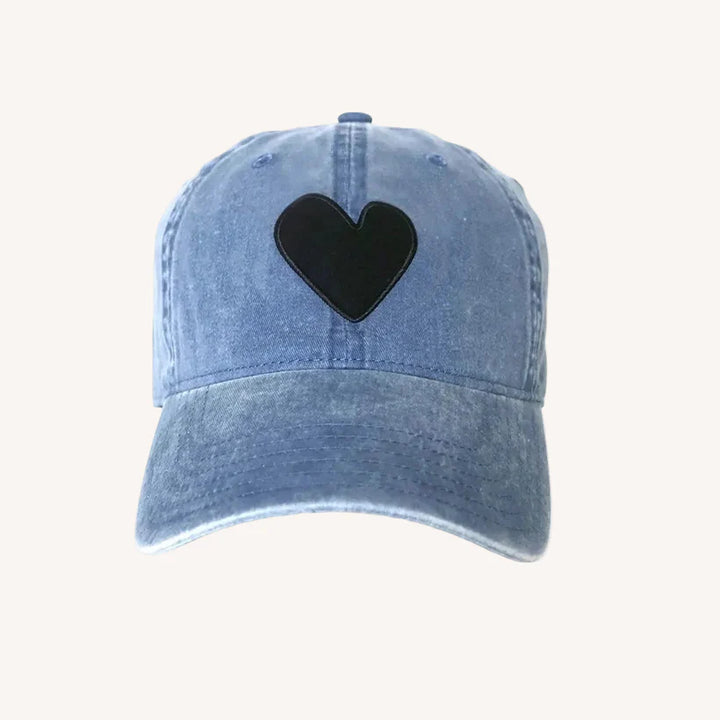 DENIM IMPERFECT HEART HAT - KERRI ROSENTHAL
