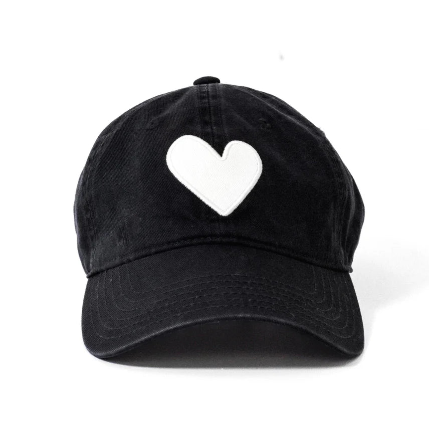 BASEBALL HAT HEART PATCH (BLACK) - KERRI ROSENTHAL