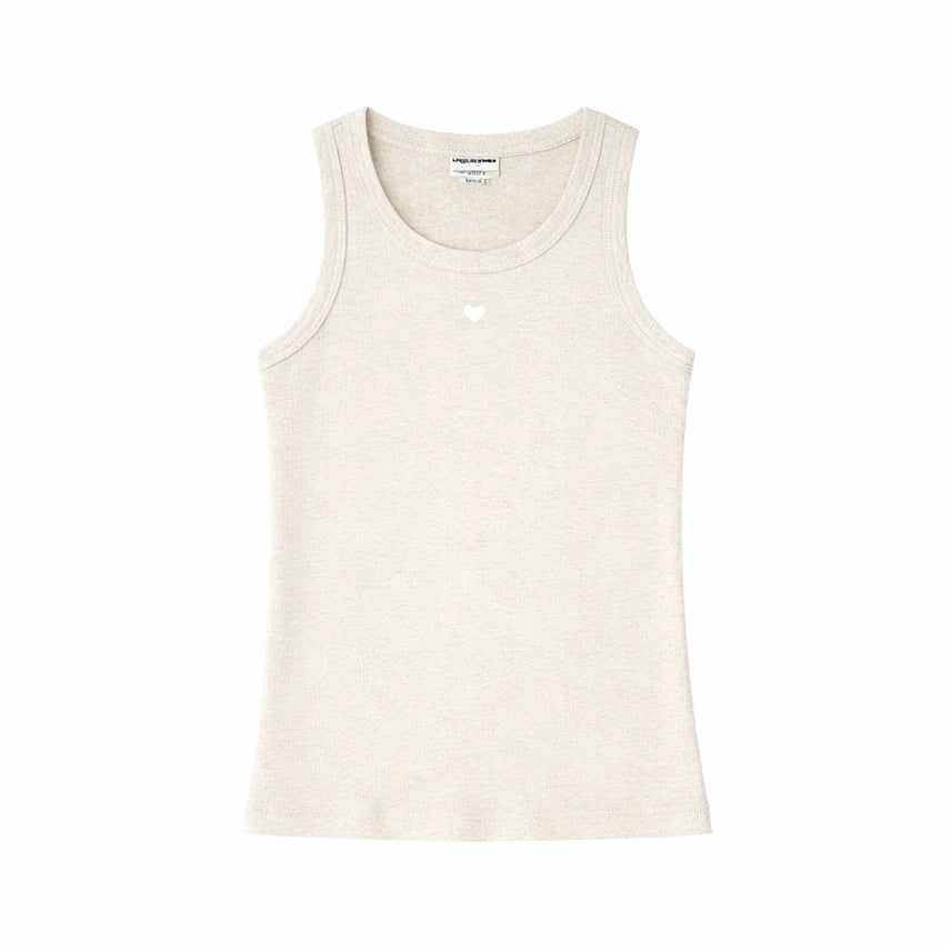 KR HEART TANK (HEATHER OAT) - KERRI ROSENTHAL