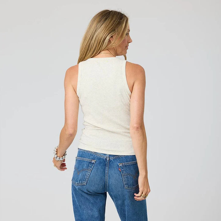 KR HEART TANK (HEATHER OAT) - KERRI ROSENTHAL