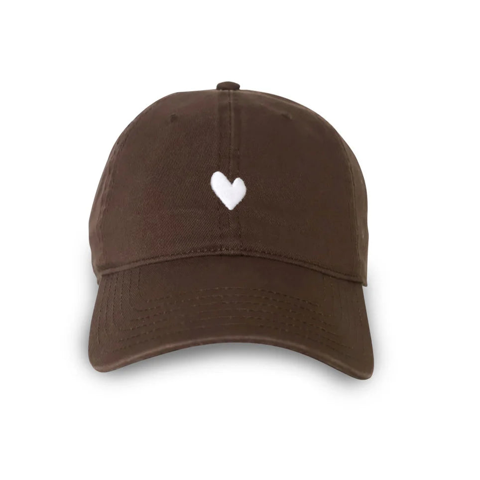 KR EMBROIDERED HEART HAT (COCOA) - KERRI ROSENTHAL