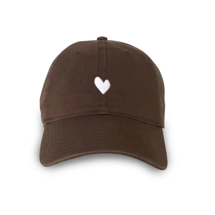 KR EMBROIDERED HEART HAT (COCOA) - KERRI ROSENTHAL