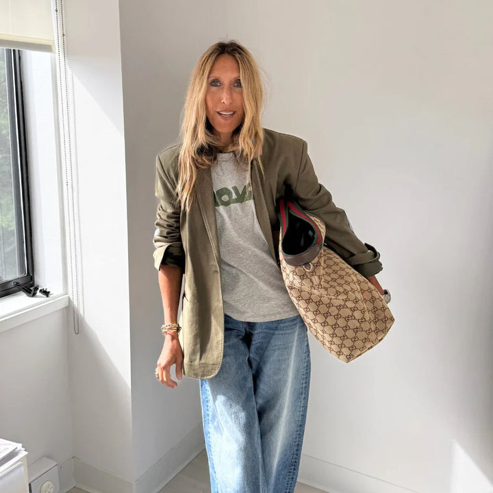 SUKE LOVE LINES TEE (HEATHER GREY) - KERRI ROSENTHAL