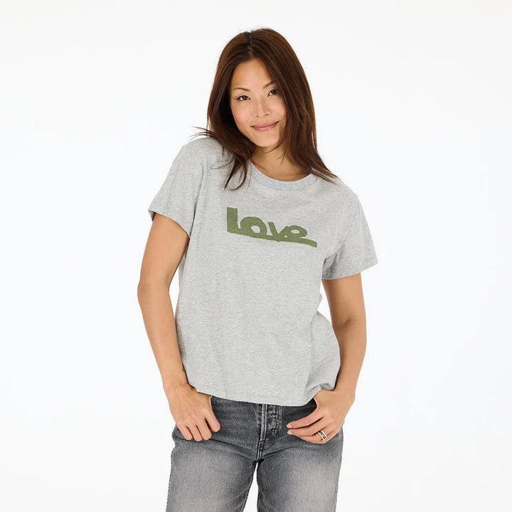 SUKE LOVE LINES TEE (HEATHER GREY) - KERRI ROSENTHAL