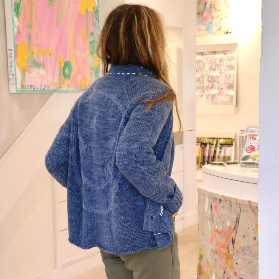 SHORT POPPY SMILEY CARDIGAN - KERRI ROSENTHAL