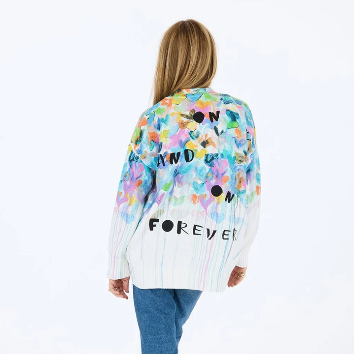 SLOUCHY LOVE ADORNED CARDIGAN - KERRI ROSENTHAL